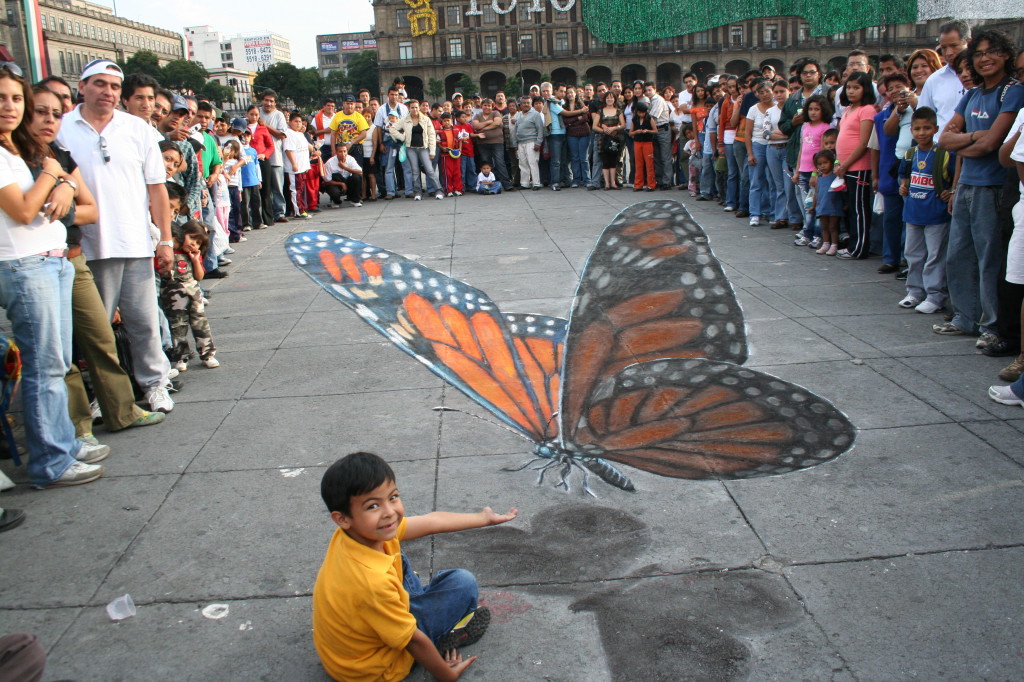 Madame Butterfly by Julian Beever